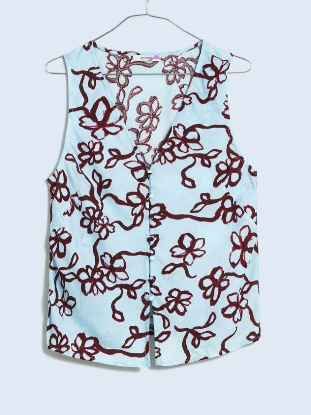 Madewell Cutaway Vest Top in Floral Size 6 NWT